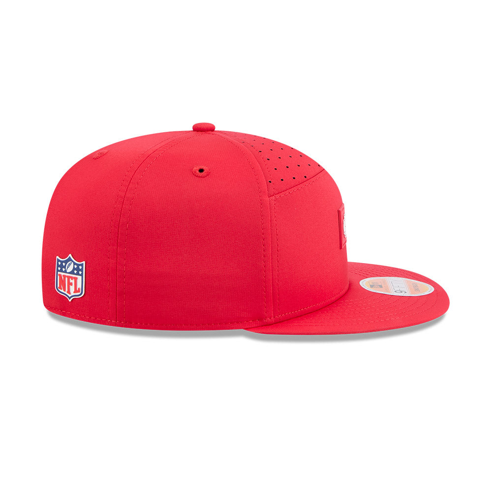 Kansas City Chiefs New Era 2025 Sideline Split Panel 9FIFTY Snapback Hat - Red