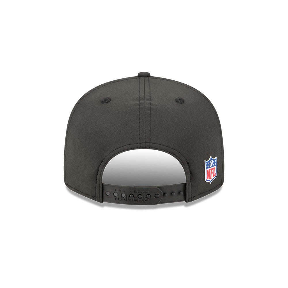Las Vegas Raiders New Era 2025 Sideline Split Panel 9FIFTY Snapback Hat - Black