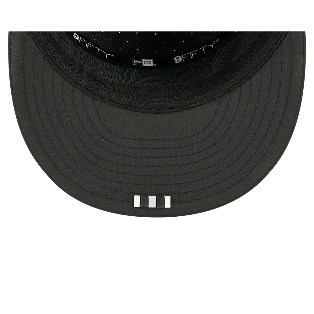 Las Vegas Raiders New Era 2025 Sideline Split Panel 9FIFTY Snapback Hat - Black