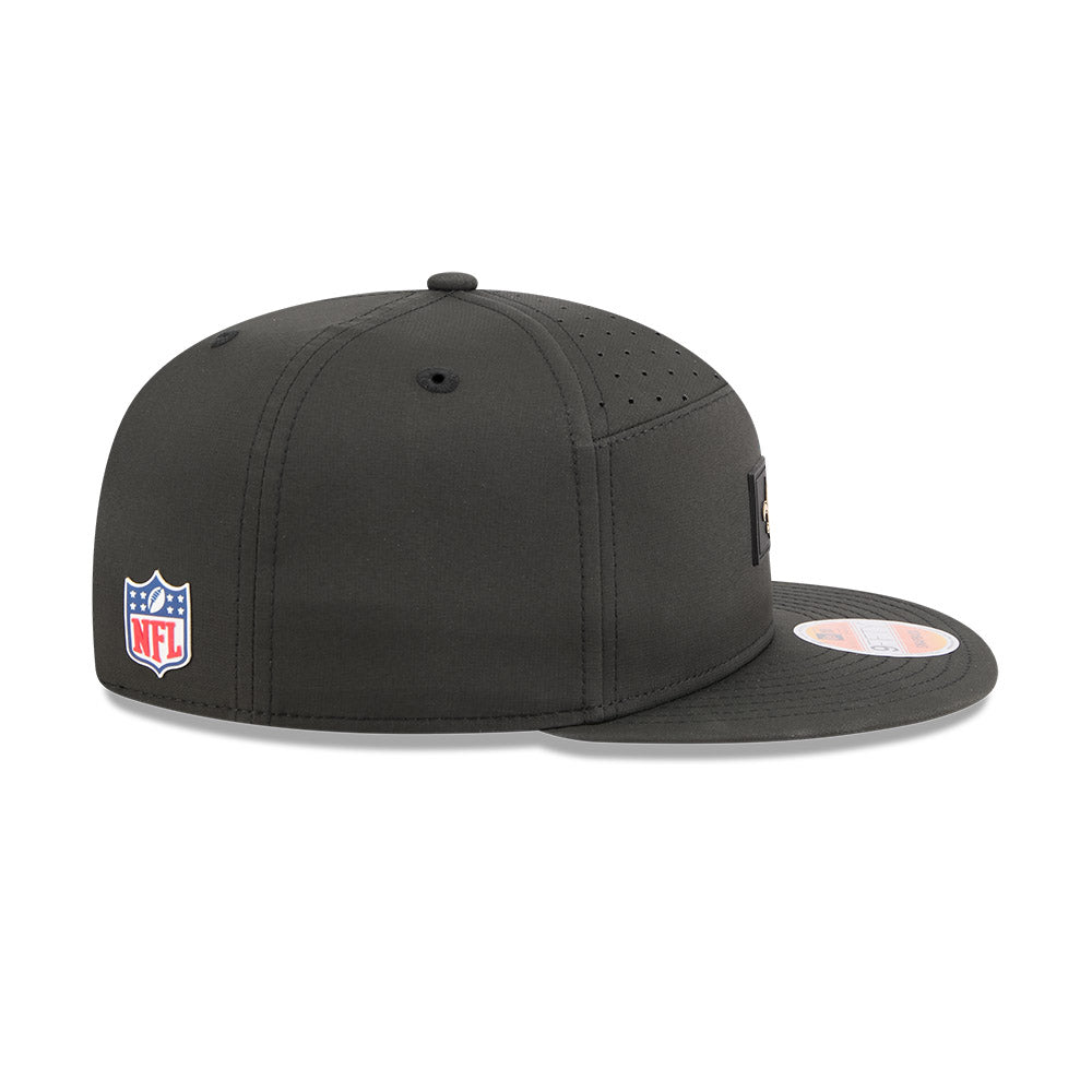 New Orleans New Era 2025 Sideline Split Panel 9FIFTY Snapback Hat -Black