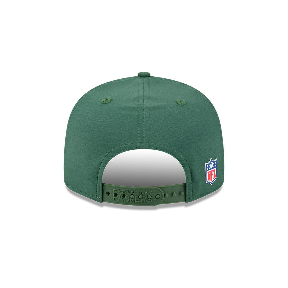 Green Bay Packers New Era 2025 Sideline Split Panel 9FIFTY Snapback Hat - Green