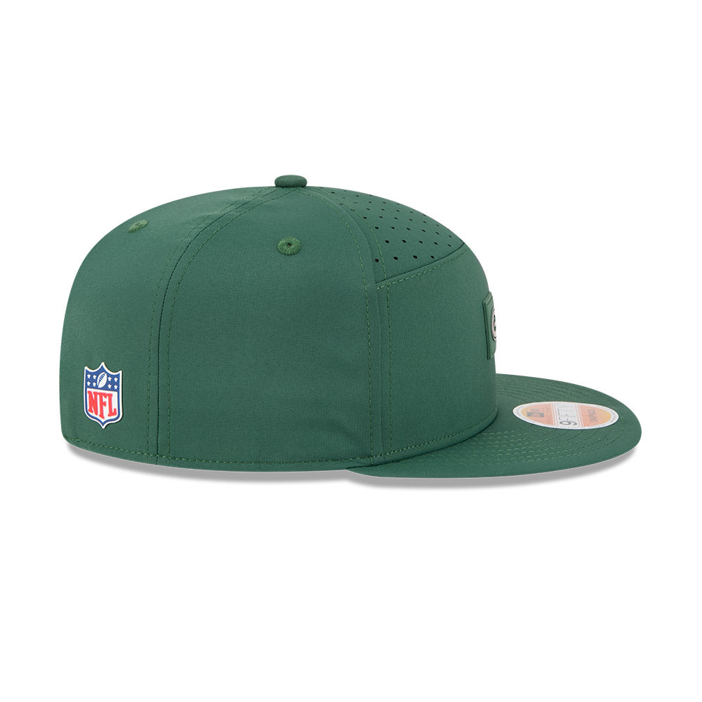 Green Bay Packers New Era 2025 Sideline Split Panel 9FIFTY Snapback Hat - Green