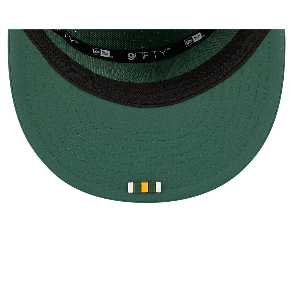 Green Bay Packers New Era 2025 Sideline Split Panel 9FIFTY Snapback Hat - Green