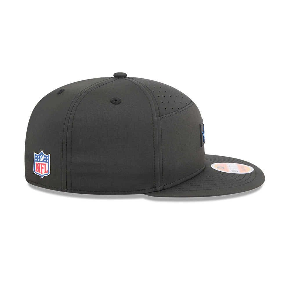 Detroit Lions New Era 2025 Sideline Split Panel 9FIFTY Snapback Hat - Black