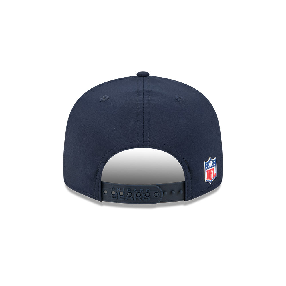 Chicago Bears New Era 2025 Sideline Split Panel 9FIFTY Snapback Hat - Navy