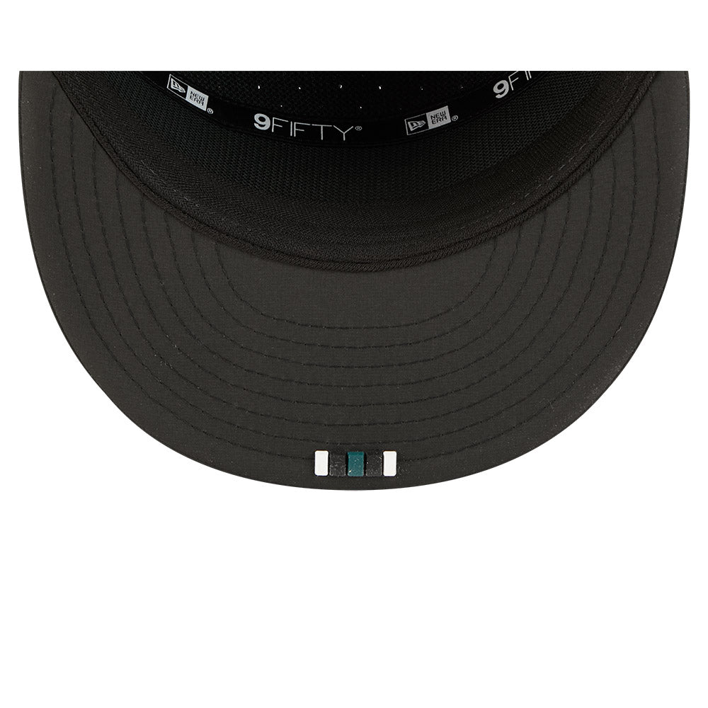 Philadelphia Eagles New Era 2025 Sideline Split Panel 9FIFTY Snapback Hat - Black