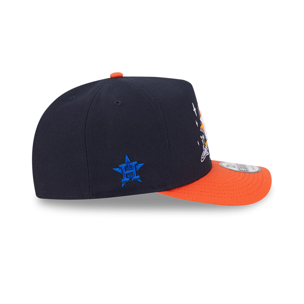 Houston Astros New Era CARTOON SERIES A-Frame 9Fifty Snapback MLB Hat - Navy/Orange