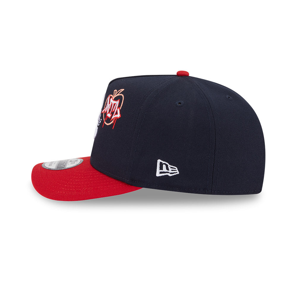 Atlanta Braves New Era CARTOON SERIES A-Frame 9Fifty Snapback MLB Hat - Navy/Red
