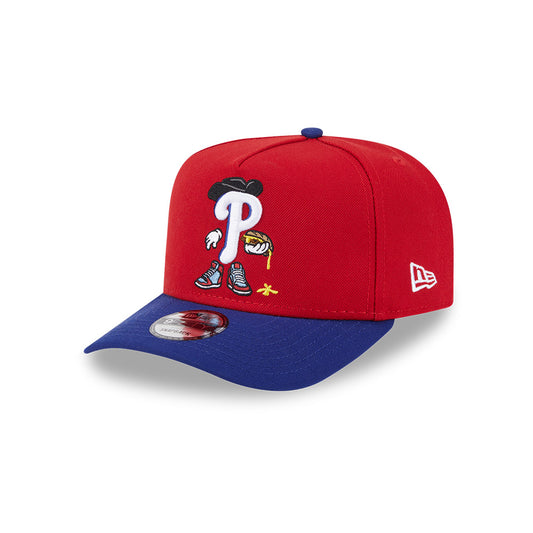 Philadelphia Phillies New Era CARTOON SERIES A-Frame 9Fifty Snapback MLB Hat - Red/Royal