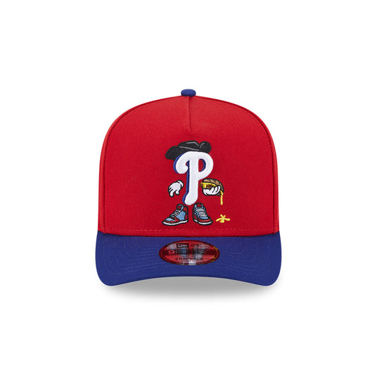 Philadelphia Phillies New Era CARTOON SERIES A-Frame 9Fifty Snapback MLB Hat - Red/Royal
