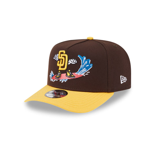 San Diego Padres New Era CARTOON SERIES A-Frame 9Fifty Snapback MLB Hat - Brown/Yellow