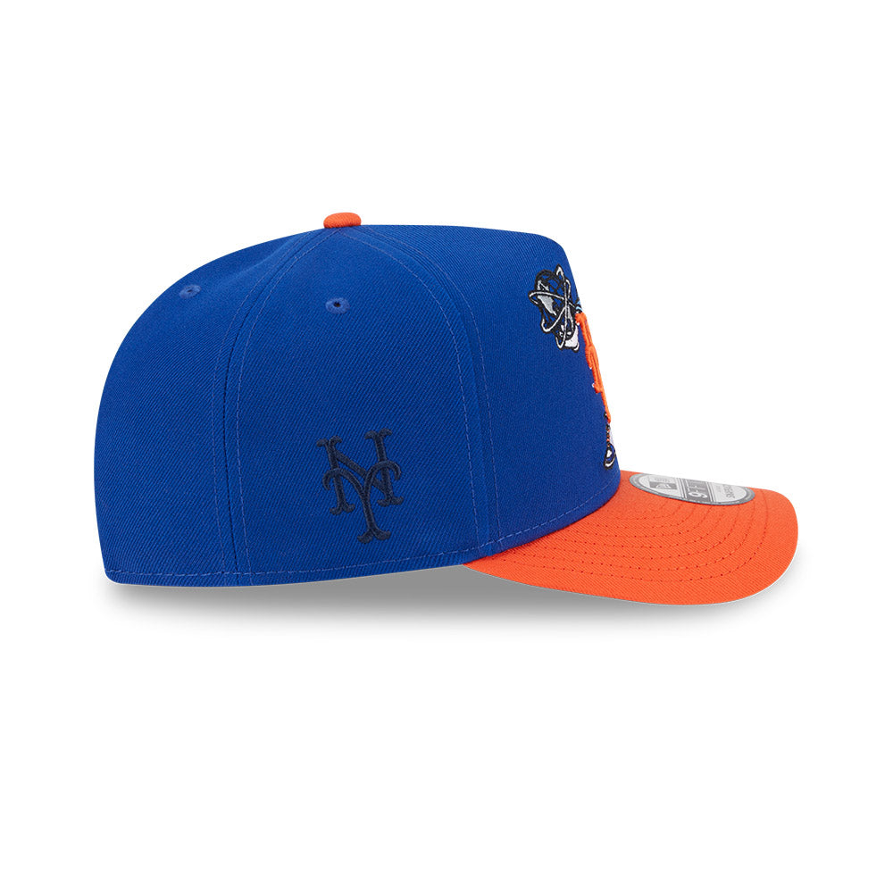 New York Mets New Era CARTOON SERIES A-Frame 9Fifty Snapback MLB Hat -Royal/Orange