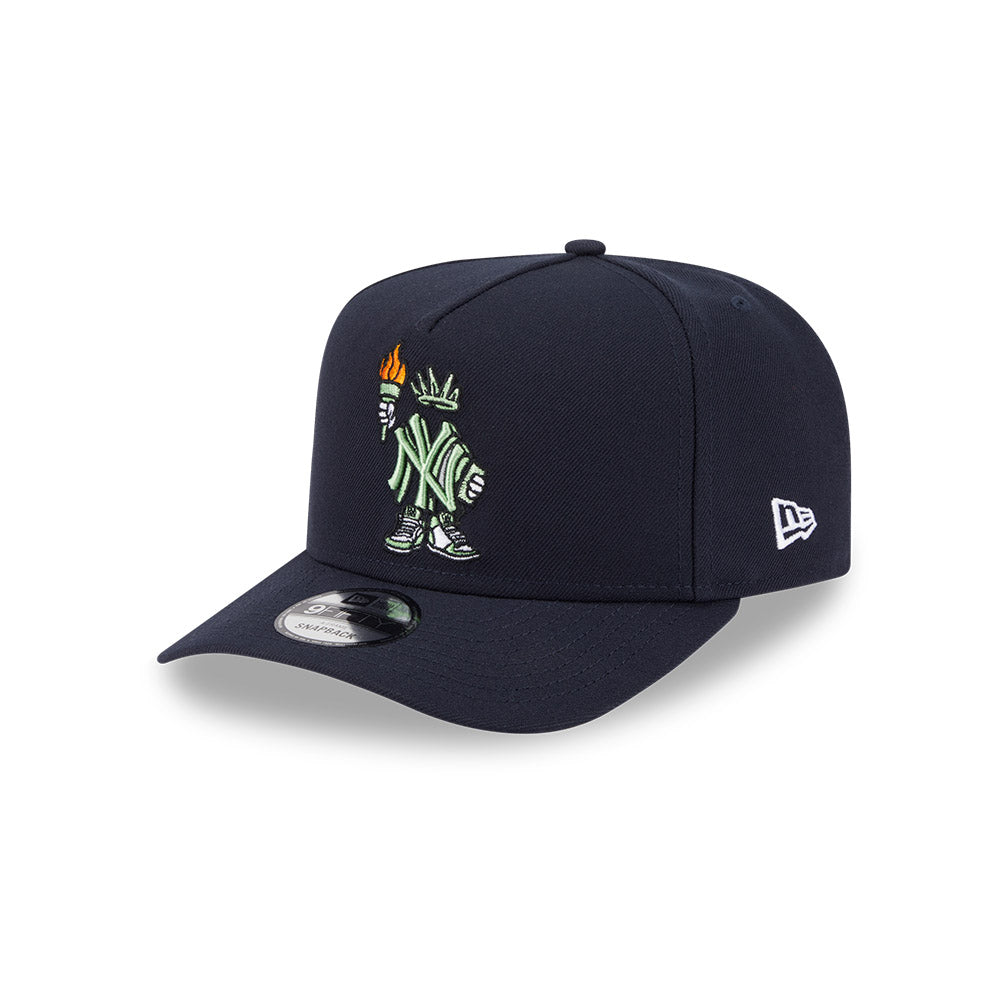 New York Yankees New Era CARTOON SERIES A-Frame 9Fifty Snapback MLB Hat - Navy
