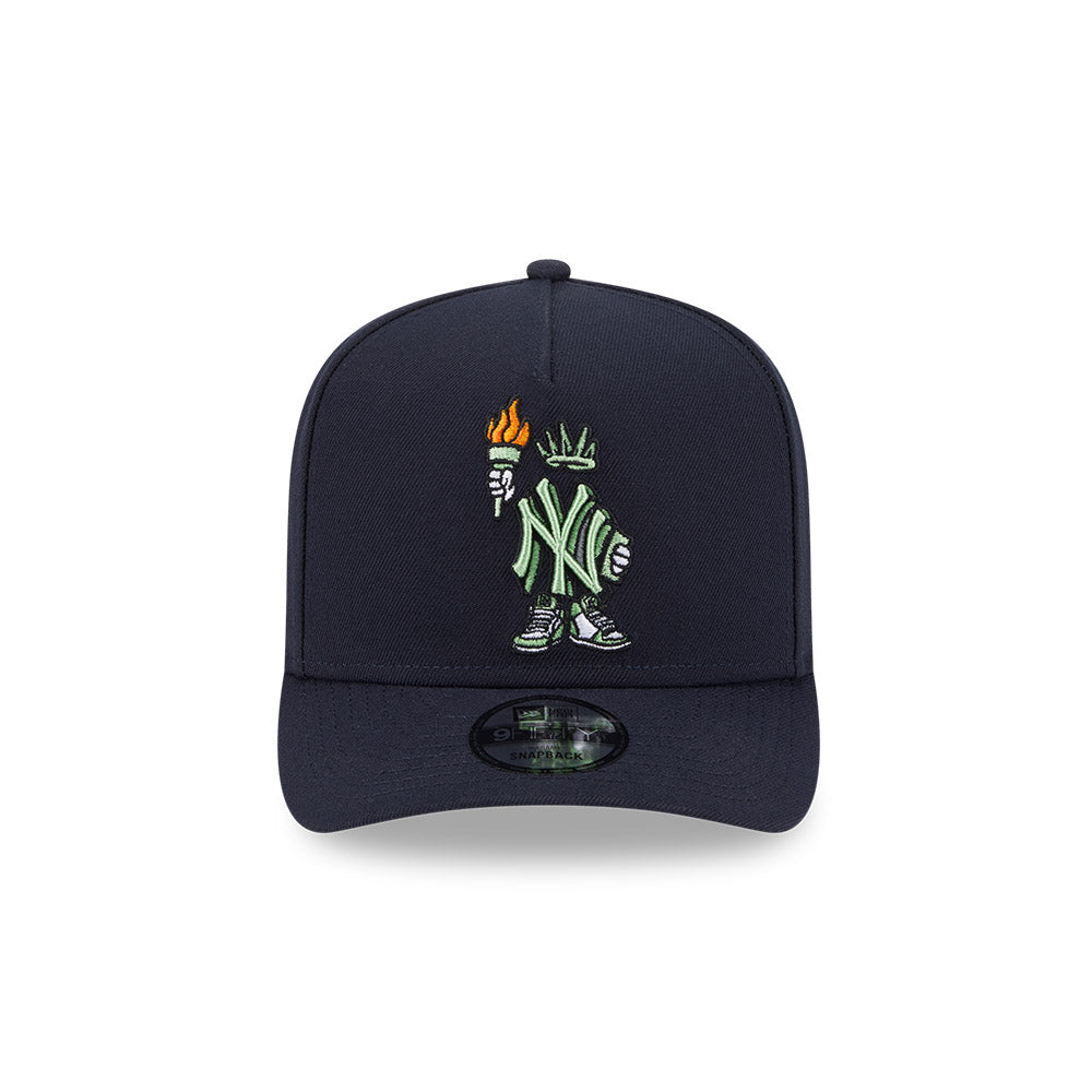 New York Yankees New Era CARTOON SERIES A-Frame 9Fifty Snapback MLB Hat - Navy