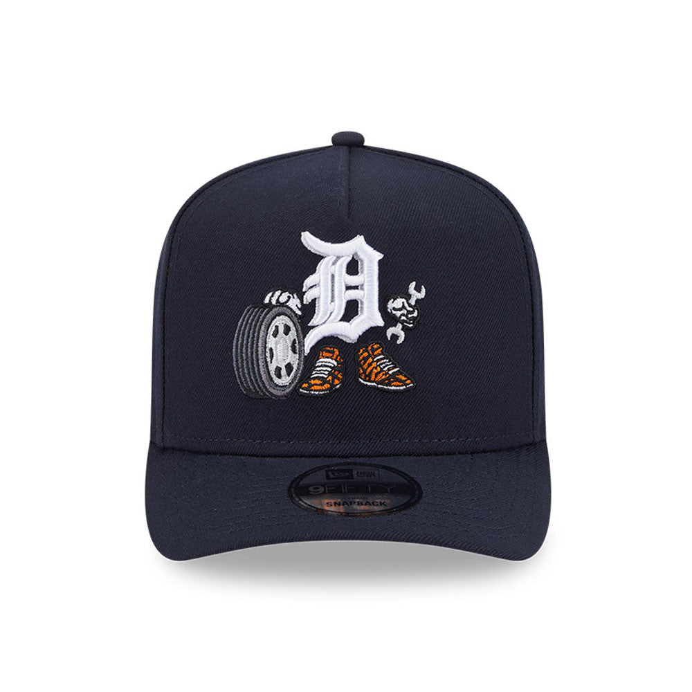 Detroit Tigers New Era CARTOON SERIES A-Frame 9Fifty Snapback MLB Hat -Navy