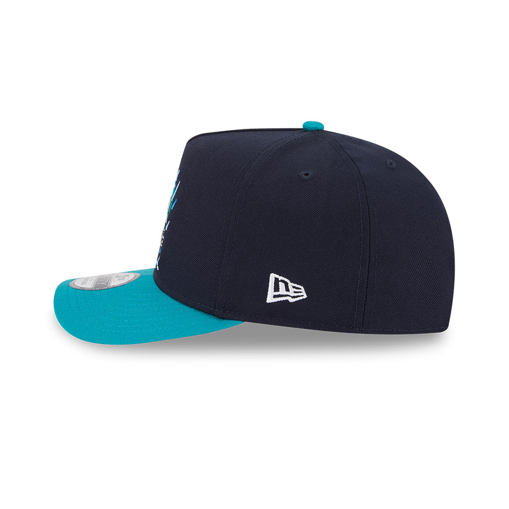 Seattle Mariners New Era CARTOON SERIES A-Frame 9Fifty Snapback MLB Hat - Navy/Teal