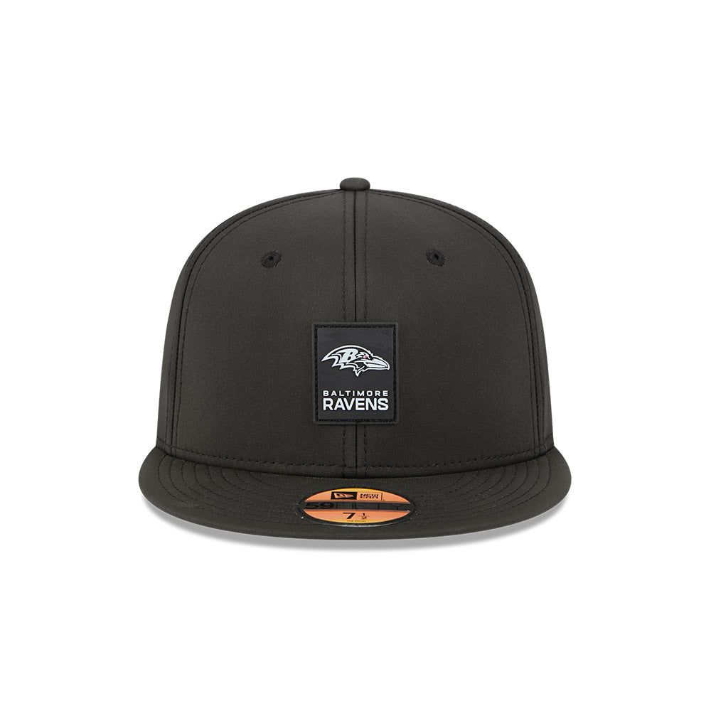 Baltimore Ravens New Era 2025 Official NFL Sideline 59FIFTY Fitted Hat - Black