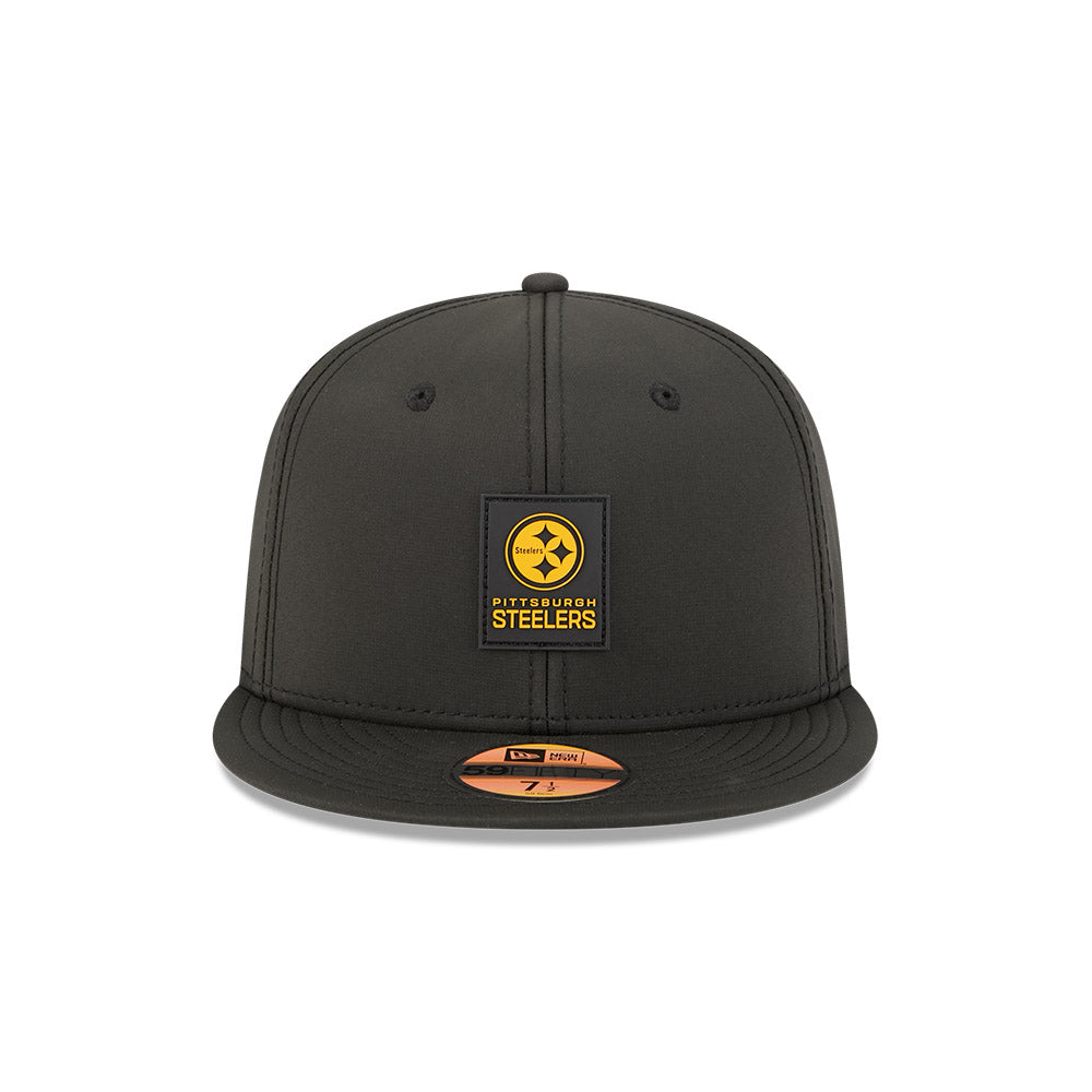 Pittsburgh Steelers New Era 2025 Official NFL Sideline 59FIFTY Fitted Hat - Black