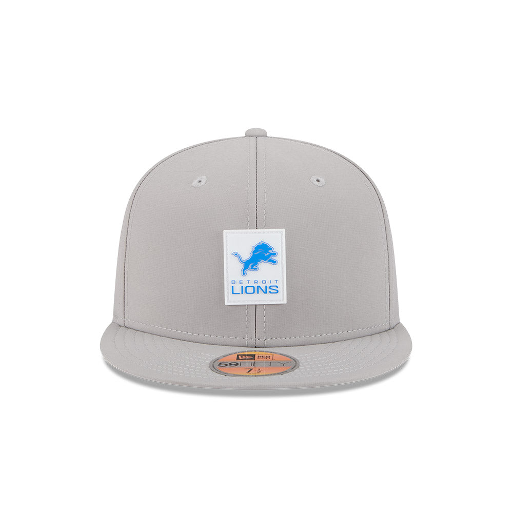 Detroit Lions New Era 2025 Official NFL Sideline 59FIFTY Fitted Hat - Gray