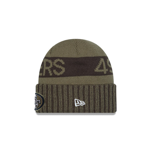 San Francisco 49ers New Era 2025 Salute to Service Cuffed Knit Hat - Dark Green
