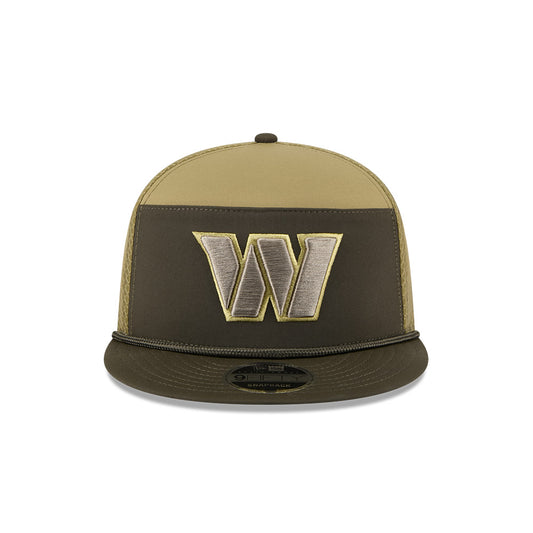Washington Commanders New Era 2025 Salute to Service Split Panel 9FIFTY Snapback Hat - Dark Green