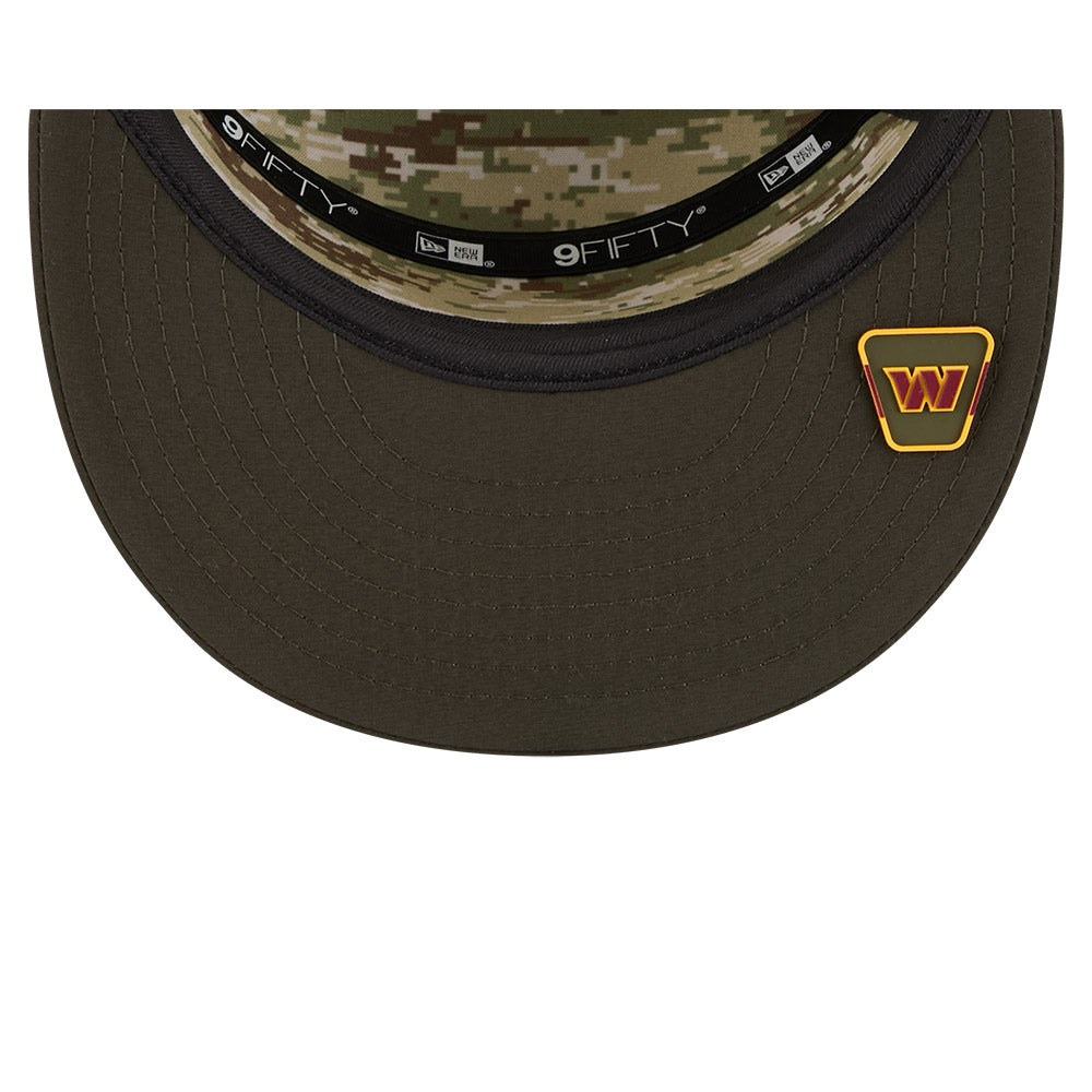 Washington Commanders New Era 2025 Salute to Service Split Panel 9FIFTY Snapback Hat - Dark Green