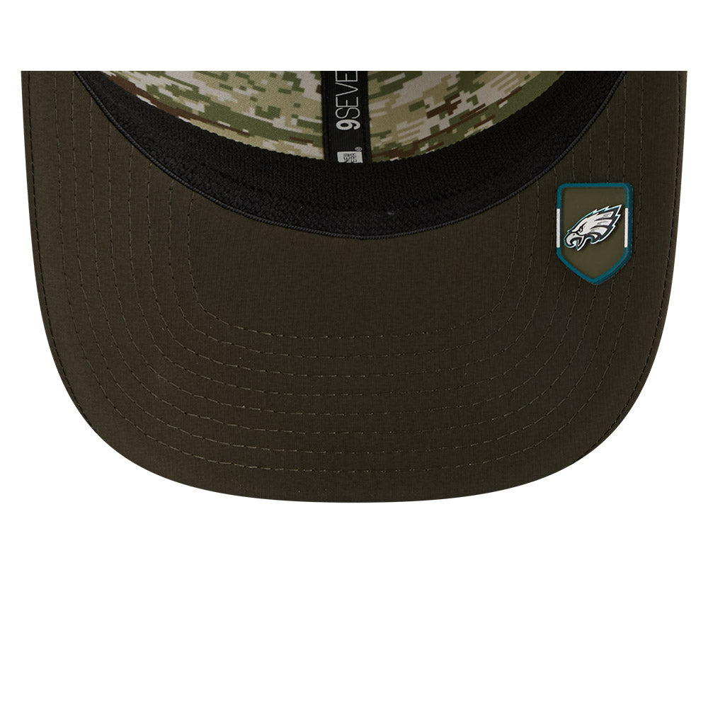Philadelphia Eagles New Era 2025 Salute to Service 9SEVENTY Adjustable Hat - Green