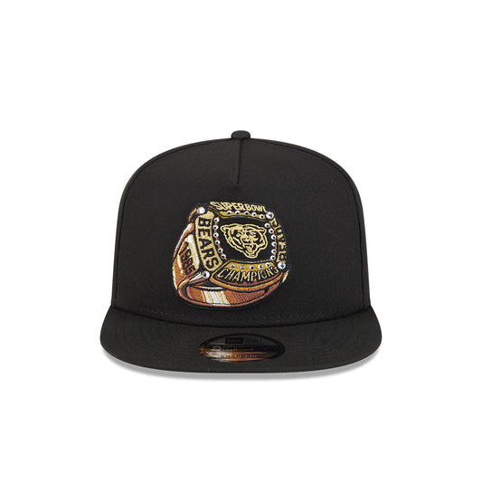 Chicago Bears New Era "RINGS" 9Fifty A-Frame Snapback NFL Hat - Black