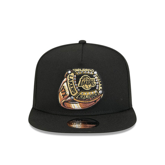 Los Angeles Lakers New Era "RINGS" 9Fifty A-Frame Snapback NBA Hat - Black
