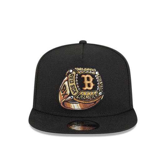 Boston Red Sox New Era "RINGS" 9Fifty A-Frame Snapback MLB Hat - Black