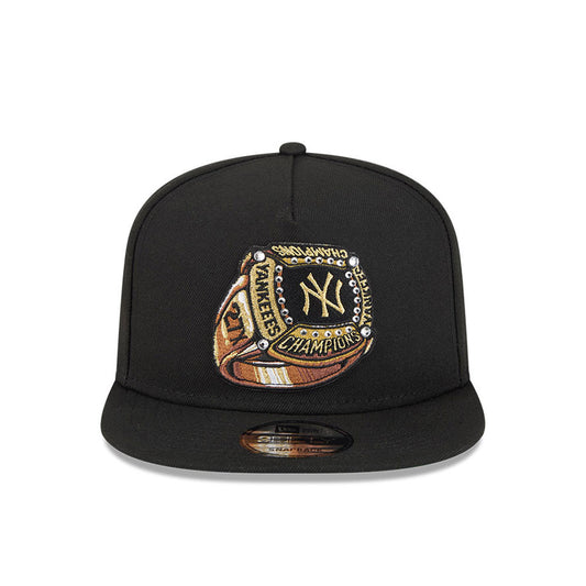 New York Yankees New Era "RINGS" 9Fifty A-Frame Snapback MLB Hat - Black