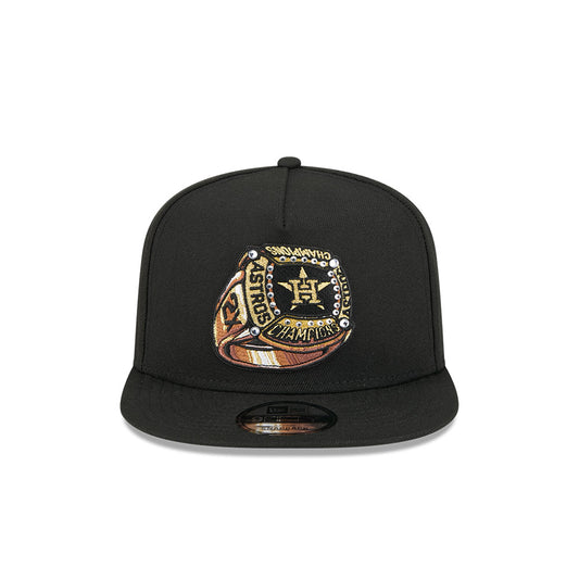 Houston Astros New Era "RINGS" 9Fifty A-Frame Snapback MLB Hat - Black