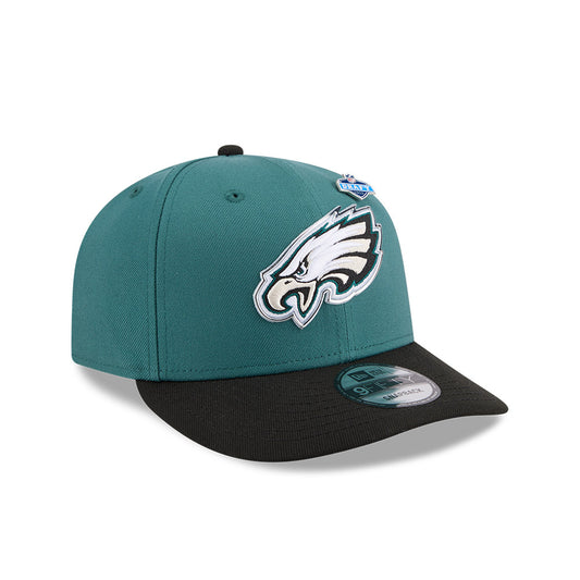 Philadelphia Eagles New Era 2026 NFL Draft On Stage Pre-Curved 9FIFTY Snapback Hat - Midnight Green/Black