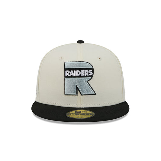 Las Vegas Raiders "DECEPTOR" Exclusive New Era 59Fifty Fitted Hat - Chrome/Black