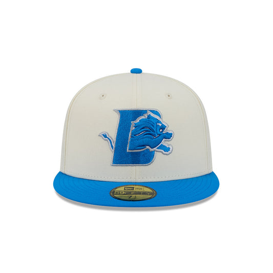 Detroit Lions "DECEPTOR" Exclusive New Era 59Fifty Fitted Hat - Chrome/Light Blue