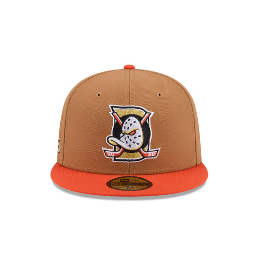 Anaheim Ducks "DECEPTOR" Exclusive New Era 59Fifty Fitted Hat - Bronze/Orange