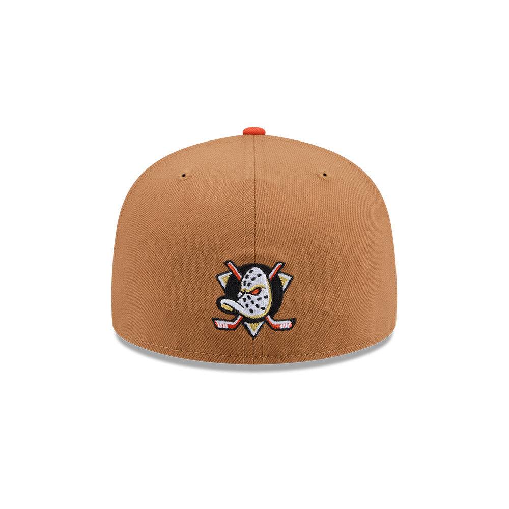 Anaheim Ducks "DECEPTOR" Exclusive New Era 59Fifty Fitted Hat - Bronze/Orange