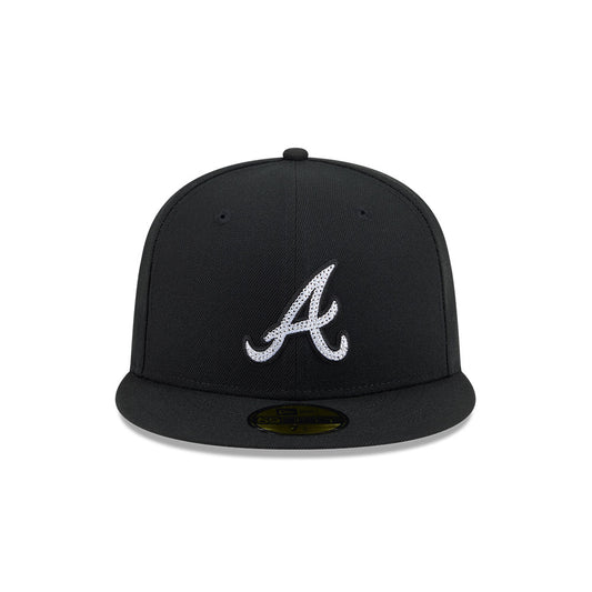 Atlanta Braves "RHINESTONE" Exclusive New Era 59Fifty Fitted Hat - Navy