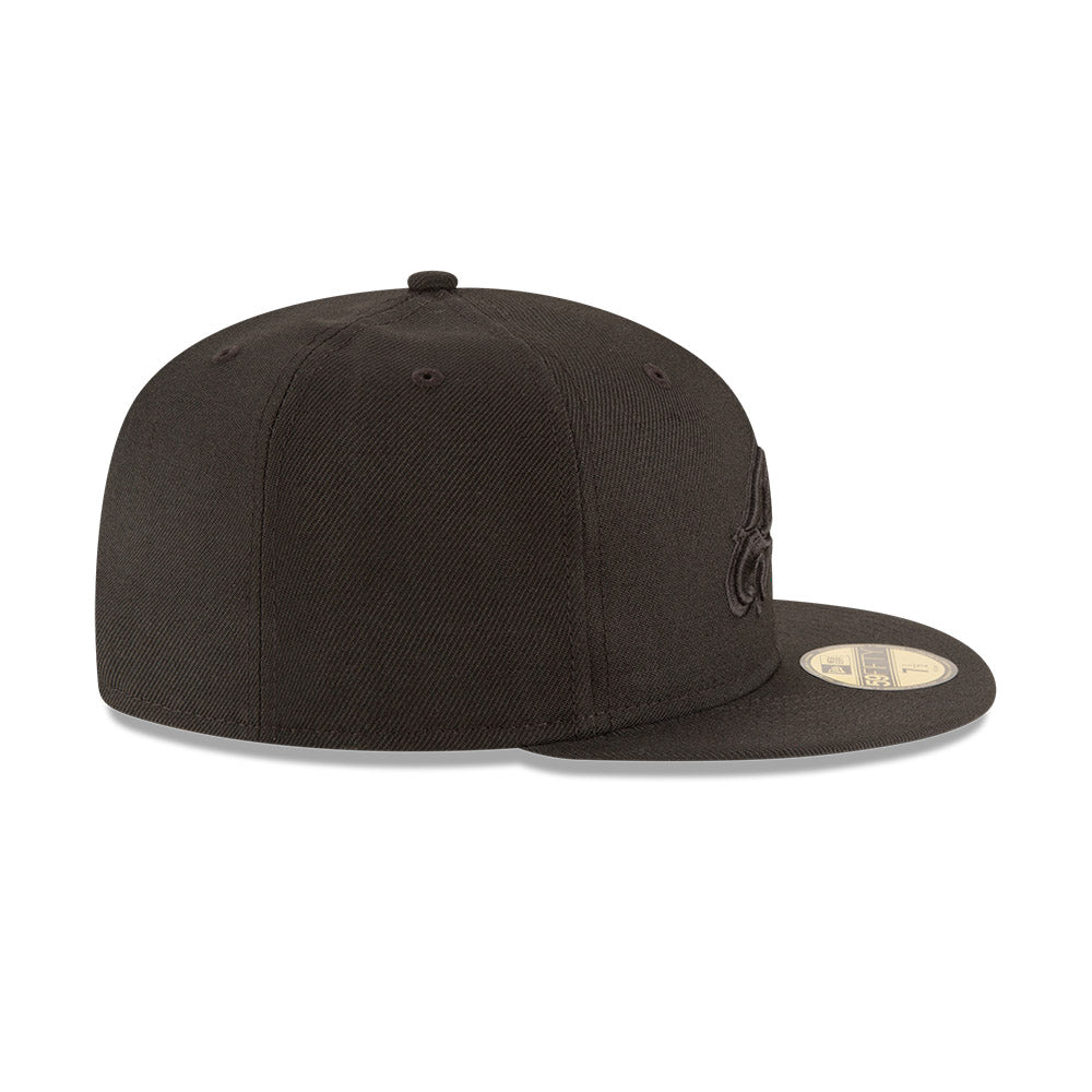 Philadelphia Eagles New Era BLACKOUT 59Fifty Fitted Hat - Black on Black