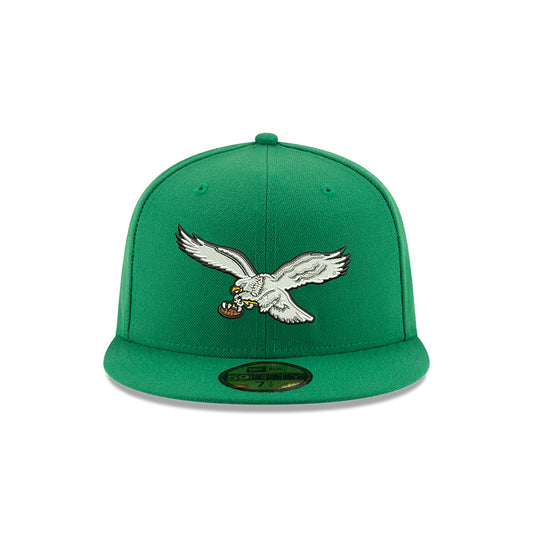 Philadelphia Eagles New Era Throwback 59Fifty Fitted Hat - Kelly Green