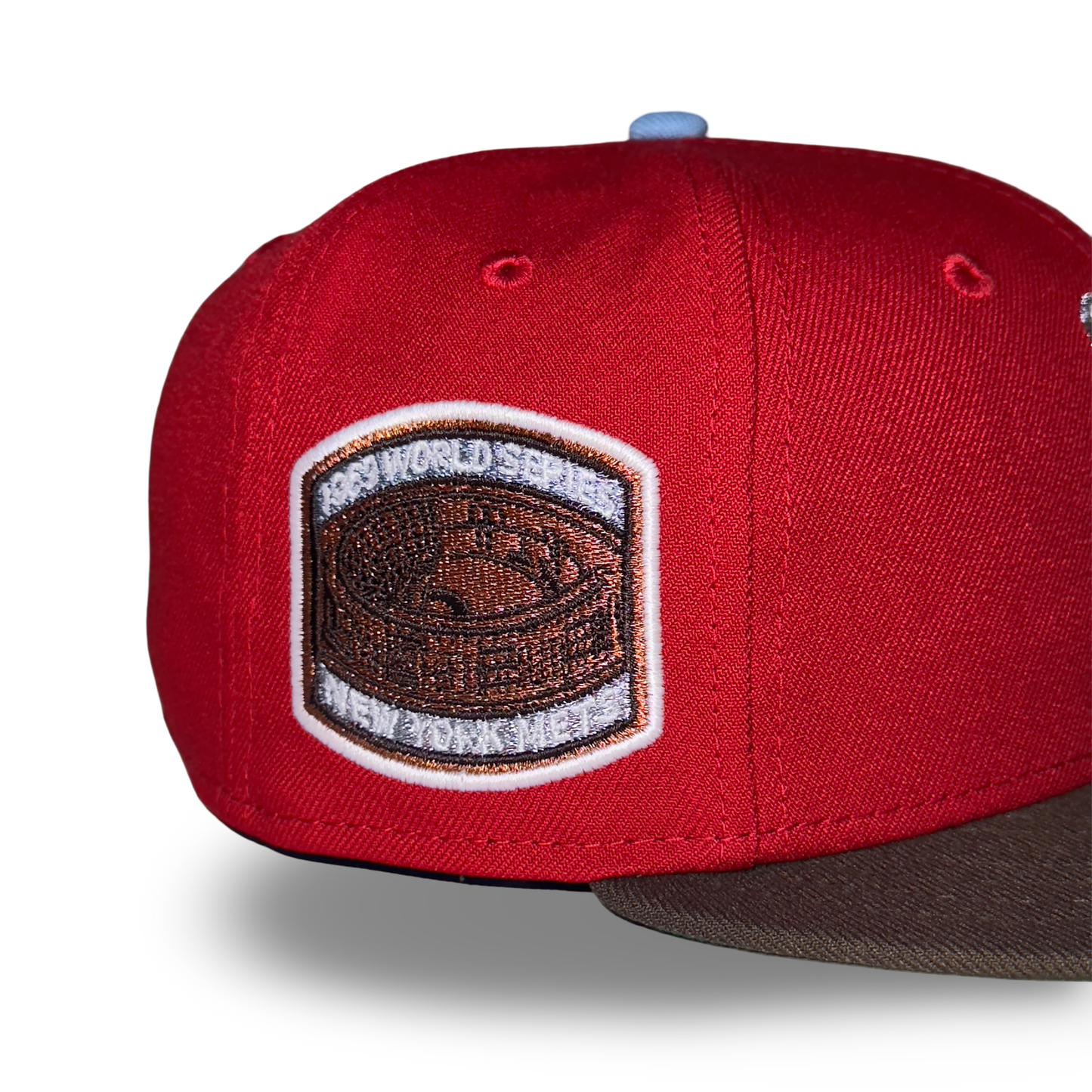 New York Mets "BRICKS & STONE" Exclusive New Era 59Fifty Fitted Hat - Scarlet/Walnut