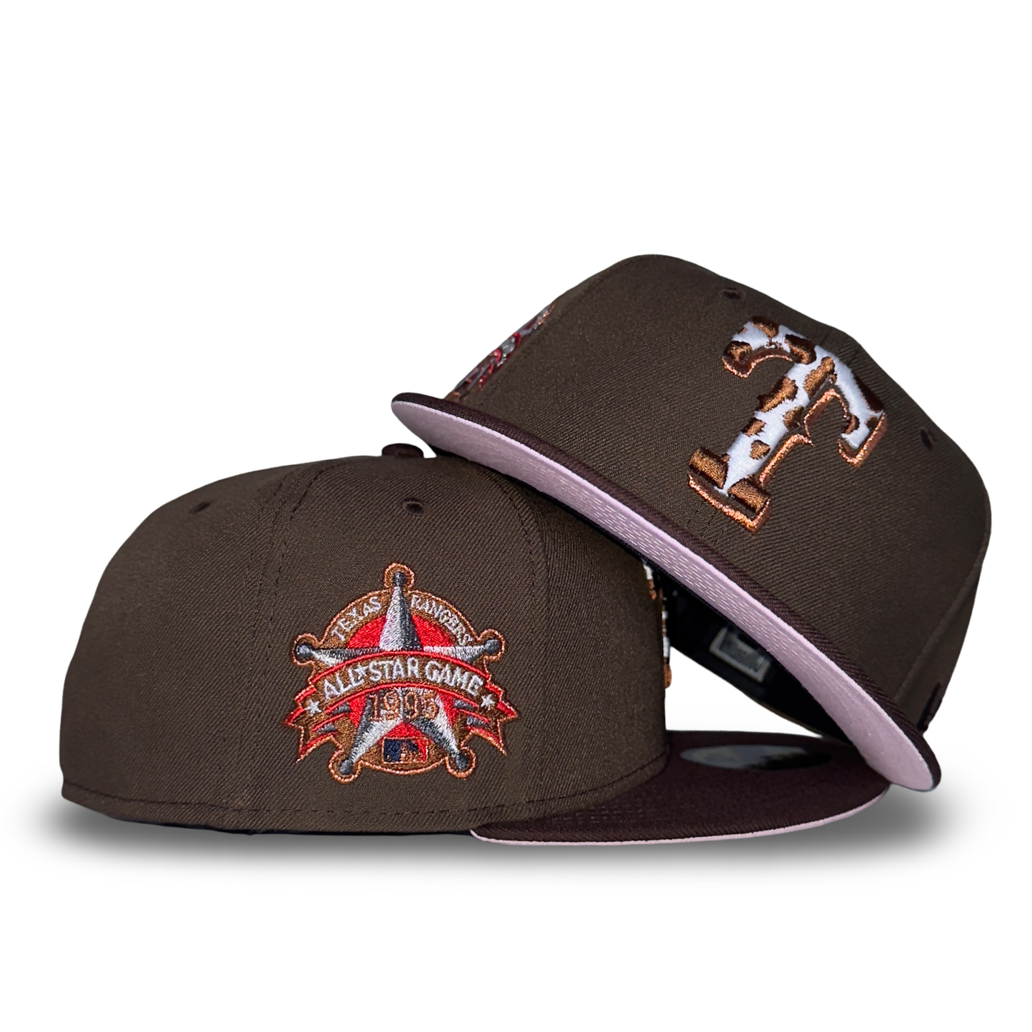 Texas Rangers "NEAPOLITAN" Exclusive New Era 59Fifty Fitted Hat - Walnut Pinky