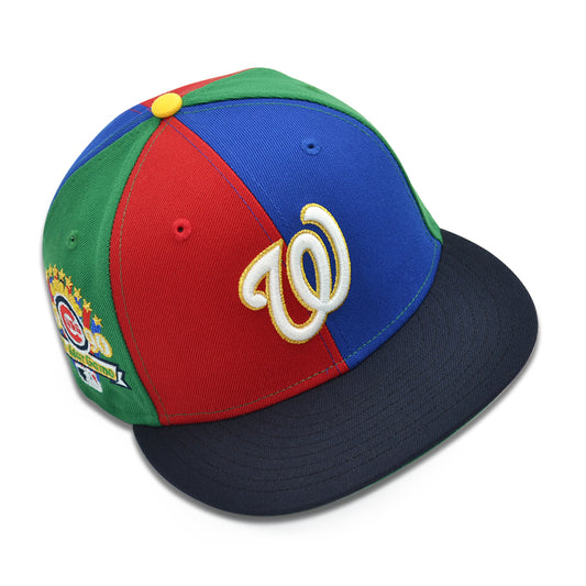 Washington Nationals "POLO DOWN" Exclusive New Era 59Fifty Fitted Hat - Red/Blue/Green/Black Pinwheel