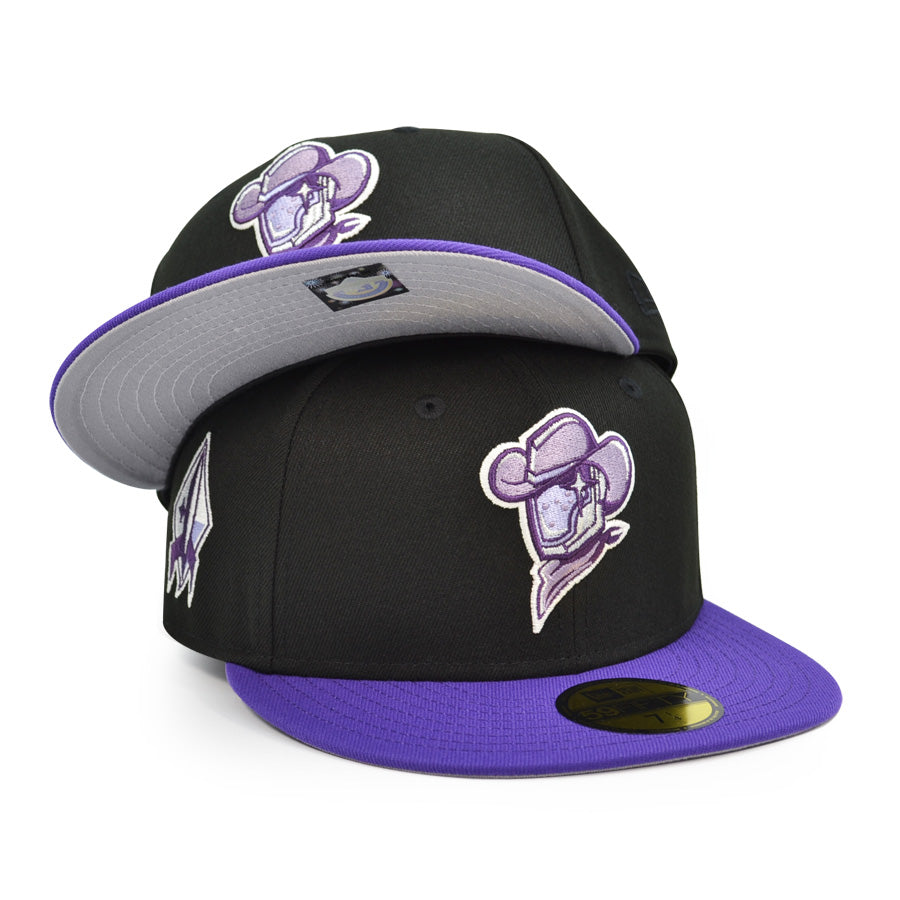 SugarLand Space Cowboys Rocket Exclusive New Era 59Fifty Fitted Hat - Black/Purple