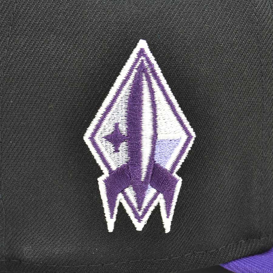 SugarLand Space Cowboys Rocket Exclusive New Era 59Fifty Fitted Hat - Black/Purple