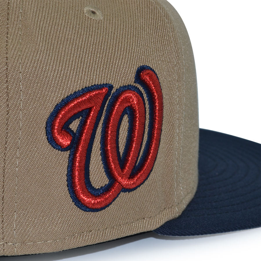 Washington Nationals "SWINGIN SCREECH" Exclusive New Era 59Fifty Fitted Hat - Khaki/Navy