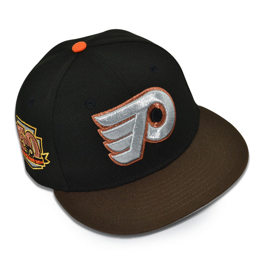 Philadelphia Flyers "FLY HIGH" Exclusive New Era 59Fifty Fitted Hat - Black/Walnut