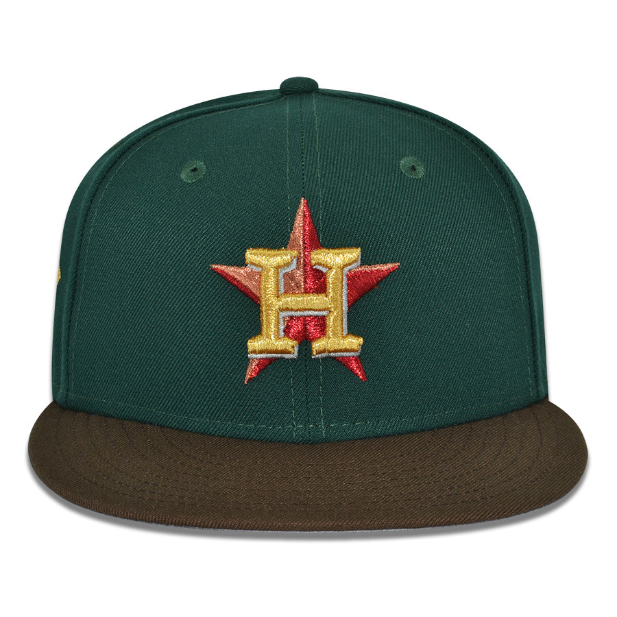 Houston Astros "THE LEGACY" Exclusive New Era 59Fifty Fitted Hat - Dark Green/Walnut