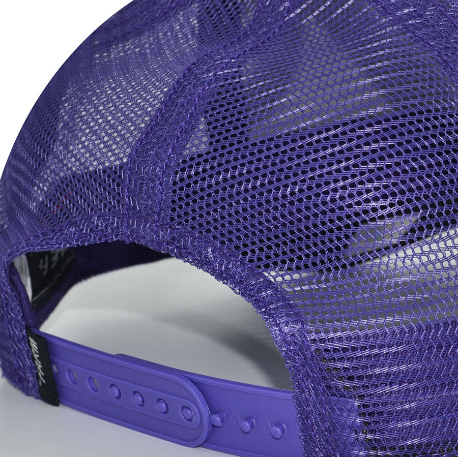 THE LEGENDARY WOLF Goorin Bros Mesh Trucker Snapback Hat - Purple