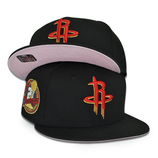 Houston Rockets "PINKY BLAST" Exclusive New Era 59Fifty Fitted Hat - Black/Pinky UV